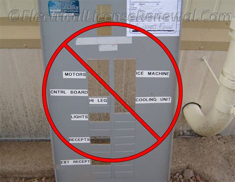 electrical panel box directory label|warning labels for electrical panels.